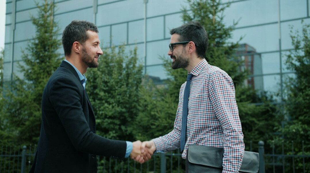 professional handshake deal